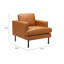 Fauteuil en cuir végétalien-553122530