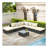 8 Pieces Outdoor Patio Sectional Sofa Couch,Wicker Furniture Conversation Sets with Washable Cushions & Glass Coffee Table for Garden, Poolside, Backyard-1265851386