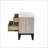 Rustic Cream Oak Nightstand with Faux Marble Top