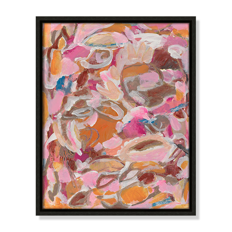 Romantic Vibes Print by Marisol Evora, 12.5'' W x 15.5'' H, Espresso Floater