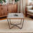 Modern Square Coffee Table With Metal Legs
