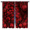 Rideaux de fenêtre à motif floral rouge et obscurcissant - 2 panneaux