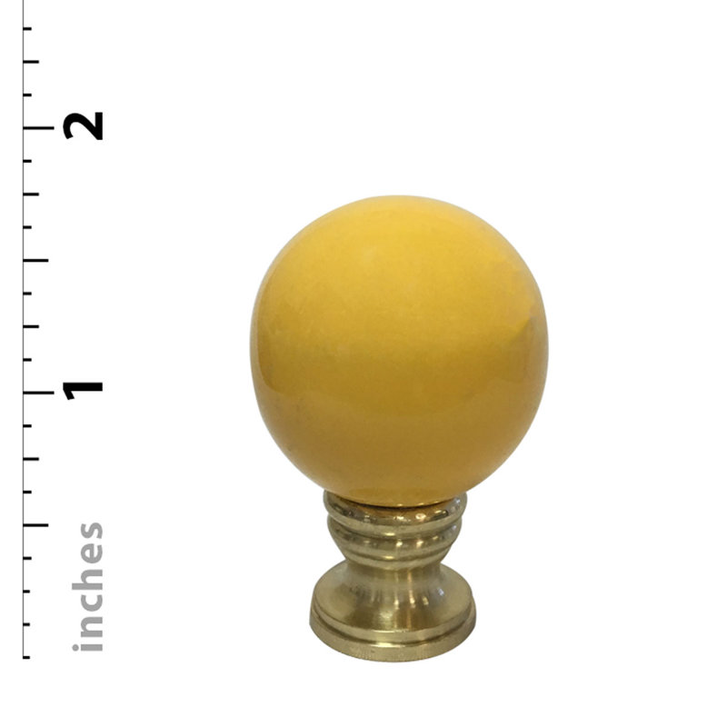 Faîteau de lampe sphérique en céramique, Jaune