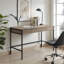 Bureau de 48 po de largeur avec 3 tiroirs de rangement - Bureau Mid-Century moderne en chêne gris antique pour bureau à domicile | Calla-575348057