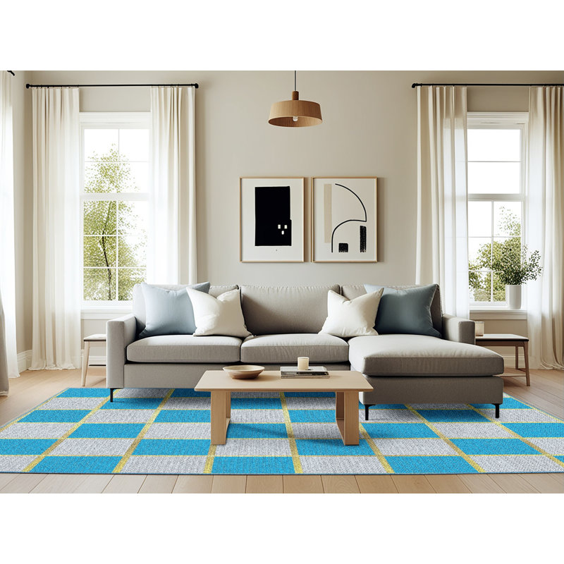 Geometric Indoor Rug, Rectangle 6' x 9'