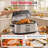 24 Qt Electric Turkey Roaster Oven with Self-Basting Glass Lid and Defrost and Keep Warm Functions
