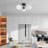 Bellanova 16.5" W 3-Light Modern Glass Globe Semi Flush Mount-1181795748