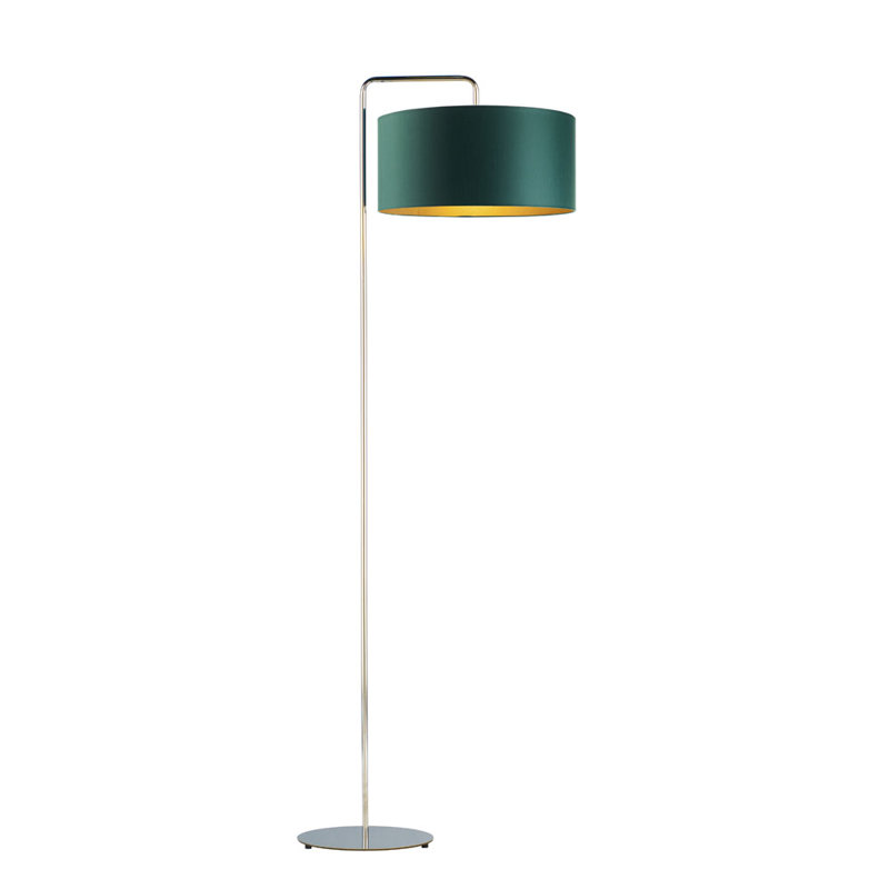 Ronneshia 156 H cm Task Floor Lamp, Bottle Green, Grey