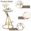 S-Shaped Upholstered PU Round Bar Stools With Footrest (Set of 2)-106806277