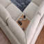 Canapé modulaire en chenille de 141,5 po en chenille beige avec méridienne, porte-gobelets et ports de recharge-418017154