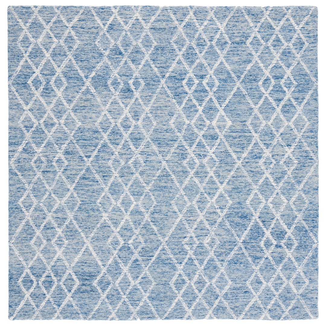 Gina Hand Tufted Indian Wool And Cotton With Latex Geometric Rug Dovecove Rug
