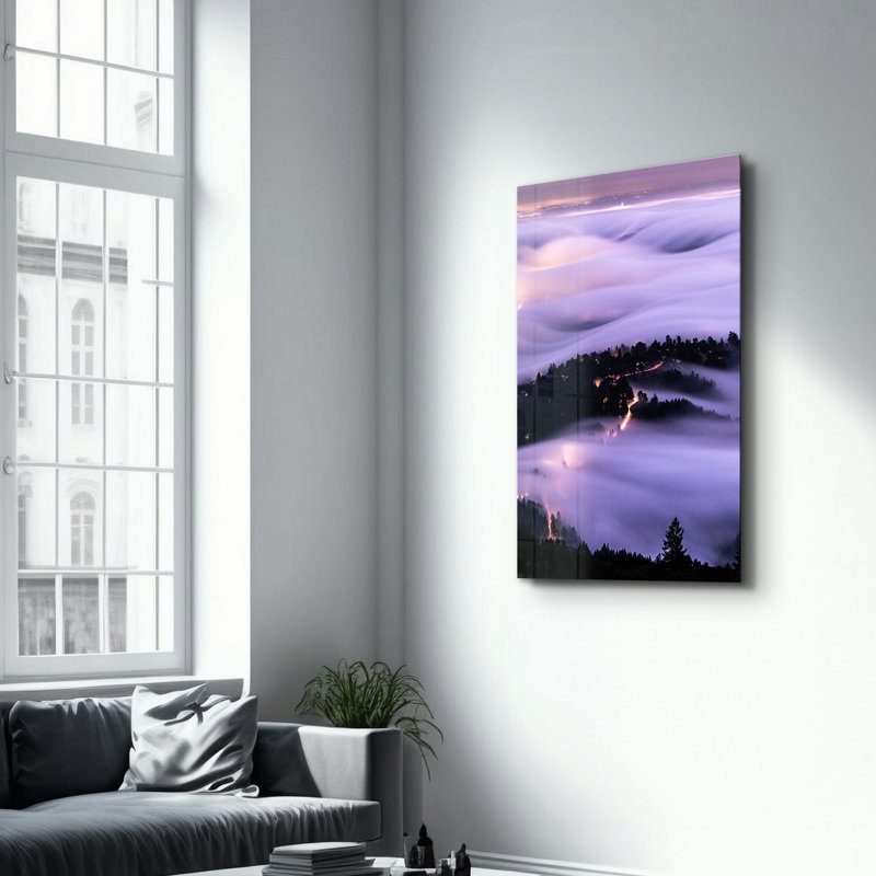 Peinture élégante en verre trempé de 27,6 po x 43,3 po | 100% verre trempé, épaisseur: 0,16 pouce | Œuvre imprimée UV, parfaite pour la décoration intérieure et les intérieurs modernes, des visuels époustouflants pour toute pièce
