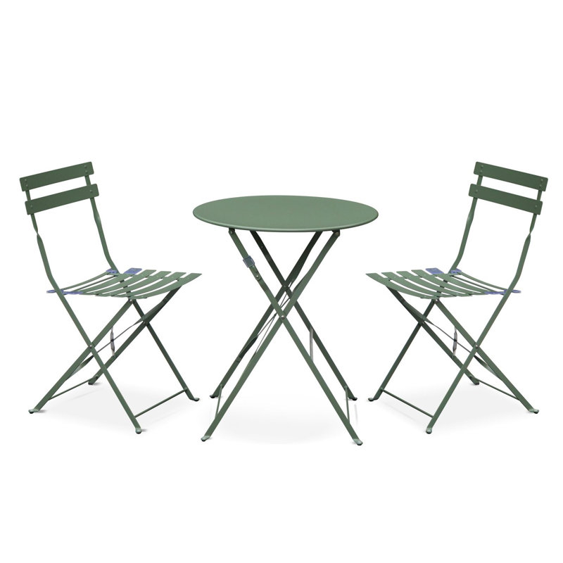 Jusup Round 3 - Outdoor Bistro Set with Chairs