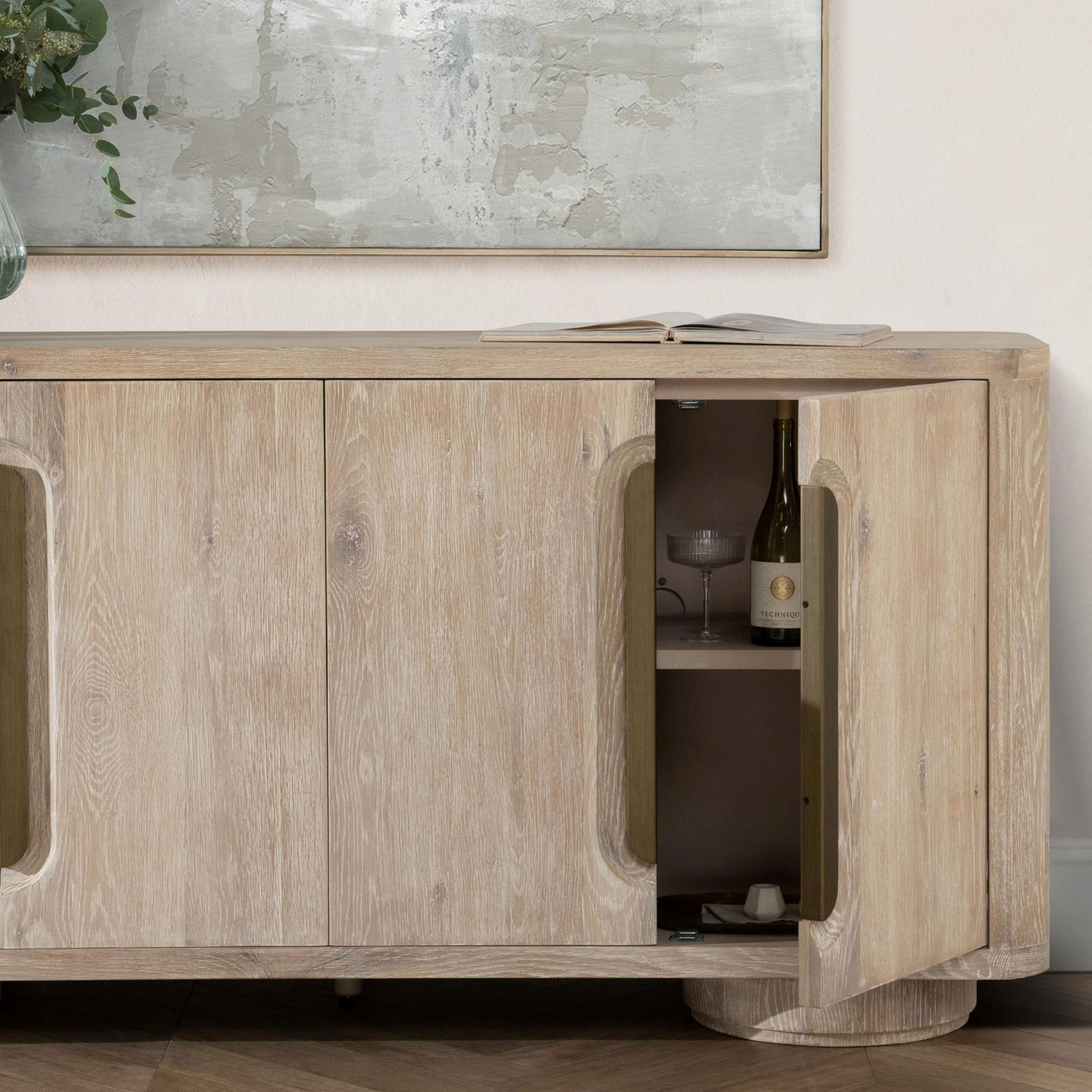 Tiber 74'' Sideboard, White Wash