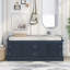Banc de rangement avec 4 portes et tablettes réglables, banc à chaussures avec coussin amovible pour le salon, vestibule-1213433297