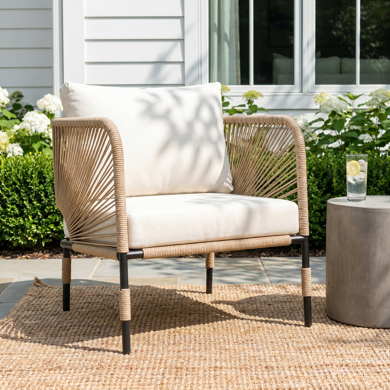Acklin Patio Lounge Chair, Gray, Gray