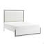 Grand lit avec tête de lit tapissier à 8 lumières DEL pour mobilier de chambre à coucher 1 pièce