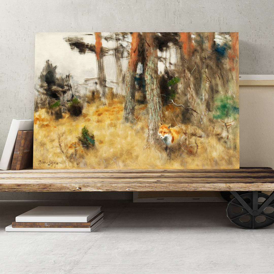Red Fox by Bruno Liljefors - Wrapped Canvas