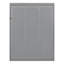 Grand lit escamotable mural avec tablettes, gris (OLD SKU: LP000693AAE-3)