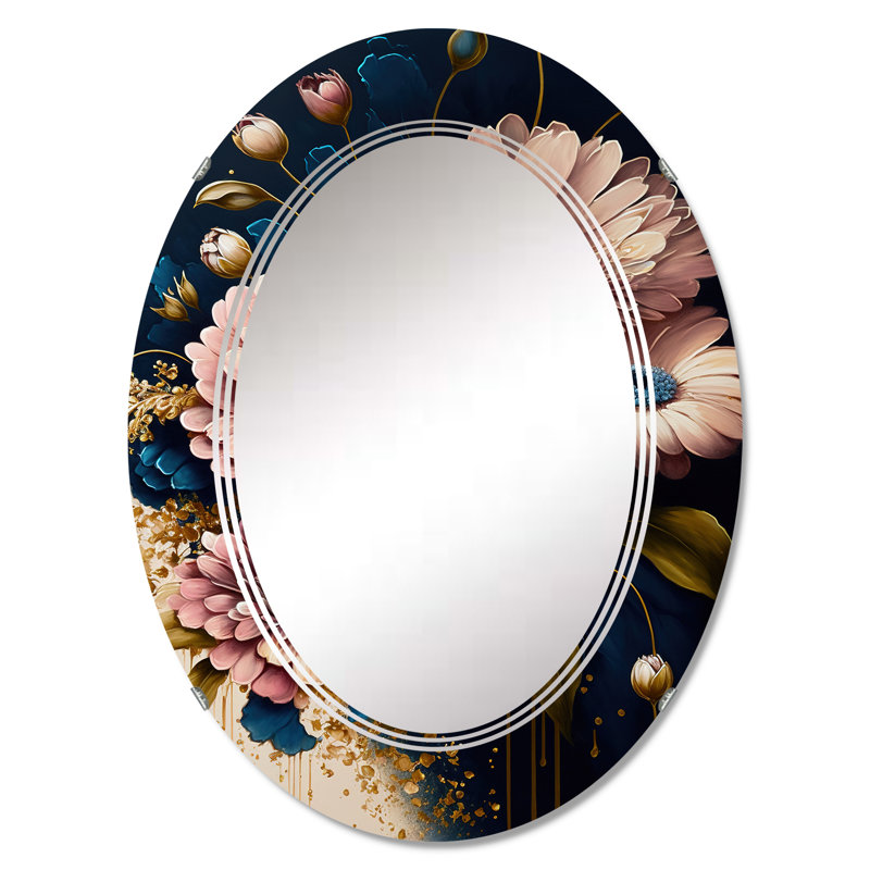 Miroir mural floral marguerite Radostina, 36 po x 24 po