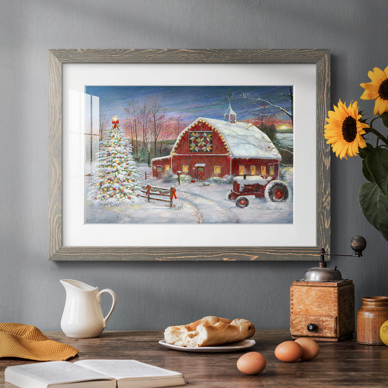 Anticipating Christmas, reproduction d'art encadrée, Gris, H 22 po x l 32 po x P 1,5 po