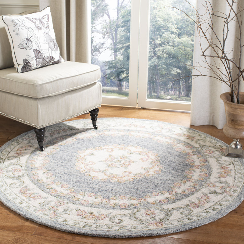 Evelina Hand Tufted Wool Oriental Rug, Round 5'