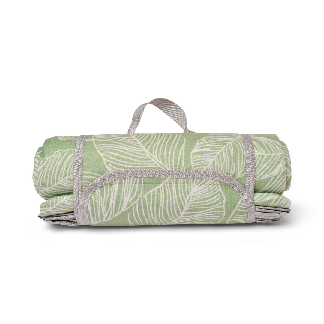 Fusion - Matteo - Waterproof Backed Picnic Blanket - 135 x 150cm in Green - Image 3