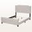 Hipster Full Size Beige Fabric Upholstered Button Tufted Panel Bed, 51.63'' H X 57.74'' W X 82.79'' L-376128891-376128889