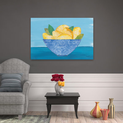Art d'élégance bleu et bol citron