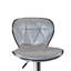 Ensemble de 2 tabourets réglables à hauteur réglable en argent