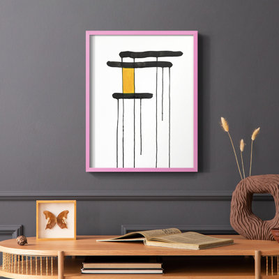 Golden Waterfall I Framed Print - Solid Wood