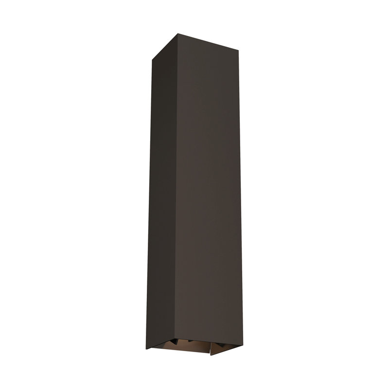 Vex LED Outdoor Flush Mount, Bronze, 20" 20" H x 4.6" W x 4.6" D