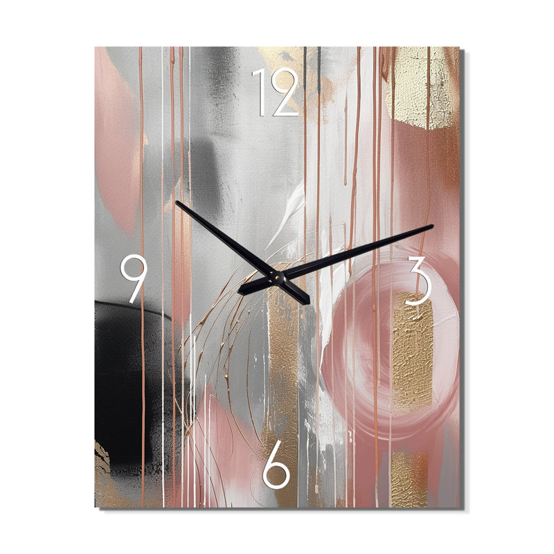 Inno - Horloge murale moderne abstraite, H 32 po x l 16 po x P 1 po