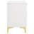 White And Gold 2-Drawer Rectangular Nightstand-1532708096