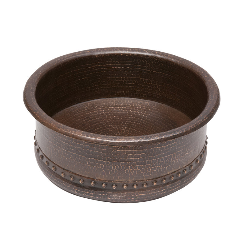 Lavabo vasque en cuivre martelé 15 po