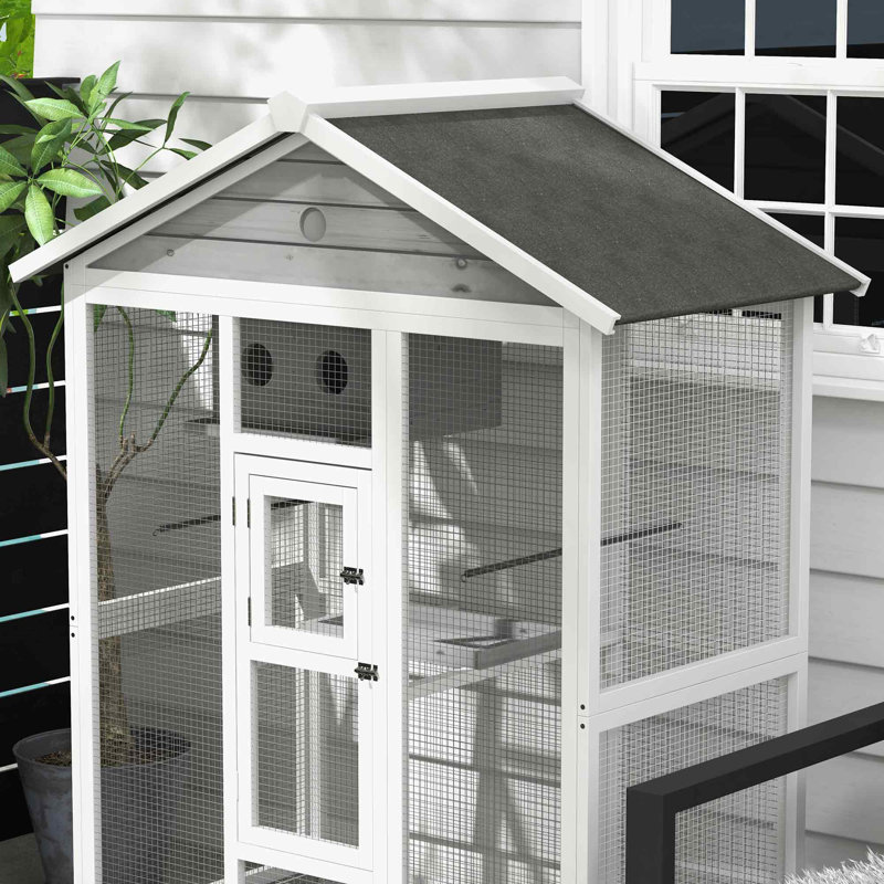 Cage à oiseau en bois avec pied 64,5 po Demareo