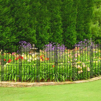 Decorative Garden Fence, 10 Pack No Dig Fence...
