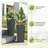 Lenoris 24'' H Large Tall Planters with Saucers, Heavy-Duty Tall Floor Planters, Gray Outdoor Planters for Balcony, Patio & Indoor Use-2009639762