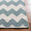 Tapis ivoire / bleu en laine tissé à la main Rodgers-1878609229