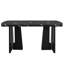 Table de salle à manger moderne 63 po avec pieds en marbre noir et blanc-647453921