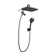 Adjustable 12" Rectangular High Pressure Dual Shower Head with 8-Spray Handheld Shower