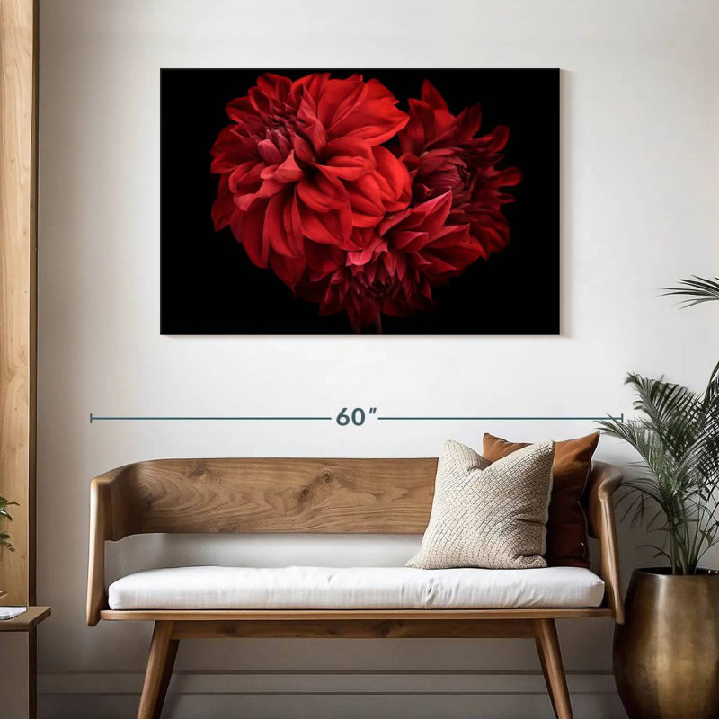 Dahlia rouge Harnek, H 30 po x l 45 po