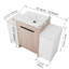Meuble-lavabo à double armoire - lavabo en céramique avec deux unités de rangement et système de porte à fermeture en douceur