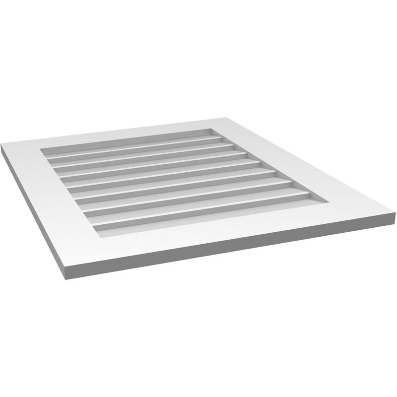 Vent à pignon rectangulaire en uréthane non-fonctionnel, H 30 po x l 26 po x P 1 po