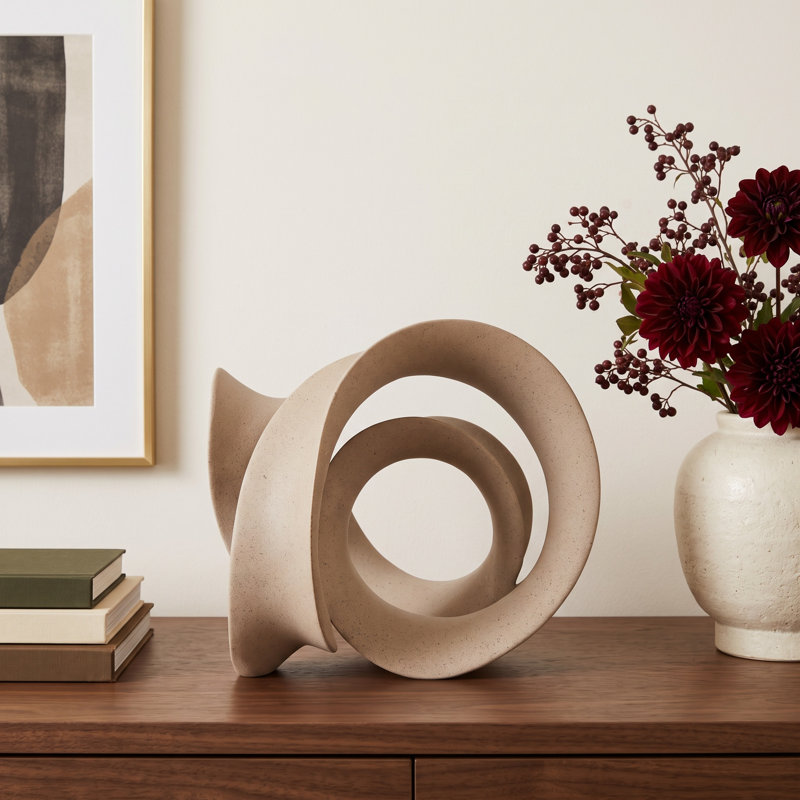 13" Menen Large Loop Statuary, Tan
