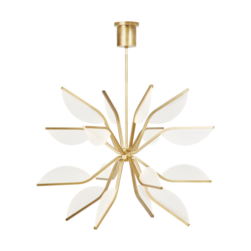Belterra 16 - Light LED Chandelier, 28.4" H x 38" W x 38" D, Natural Brass