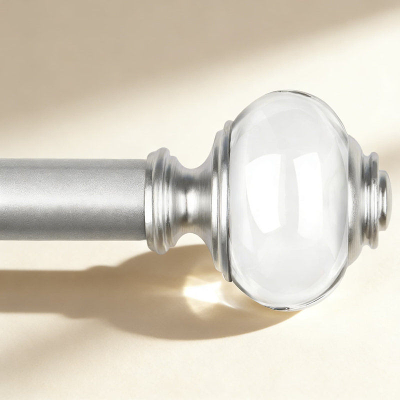 Tringle à rideau télescopique, tringle à draperie de 7/8 po de diamètre réglable de 32 à 120 po, tringle à fenêtre robuste avec embouts décoratifs pour la décoration intérieure