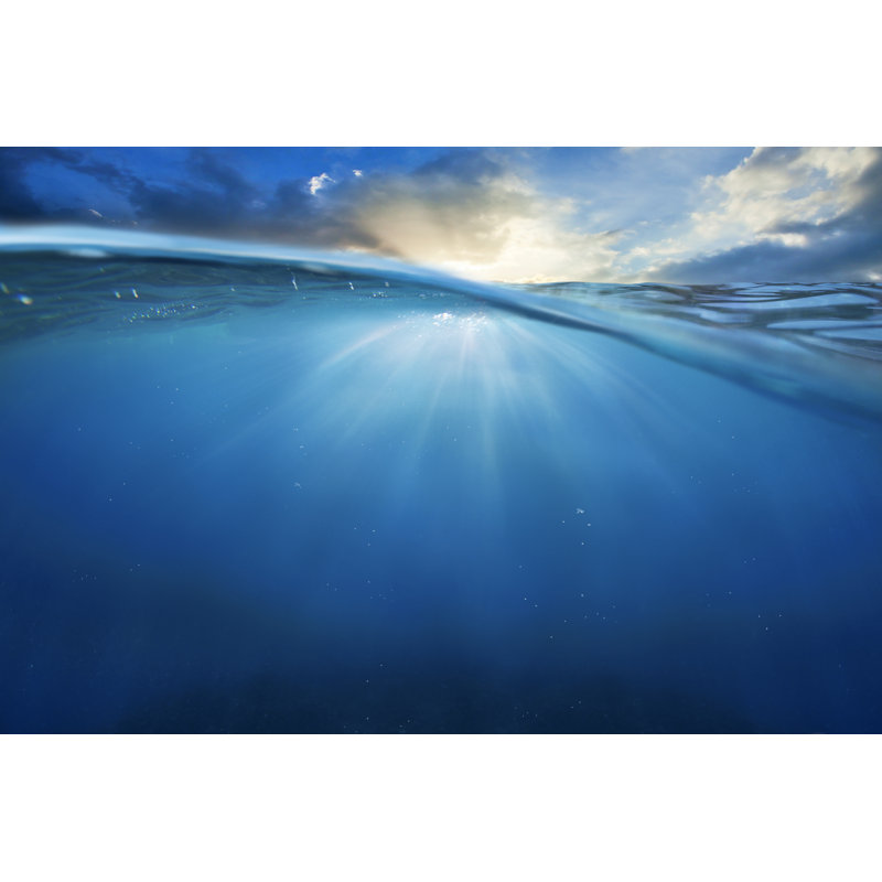 Ocean Half Water - Wrapped Canvas Print, 20cm H x 30cm W x 3.8cm D