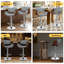Upholstered Adjustable Height Counter Stool with Solid Wood Frame