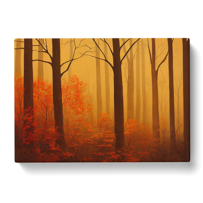 Delightful Autumn Forest - Wrapped Canvas, 35cm H x 50cm W x 3cm D